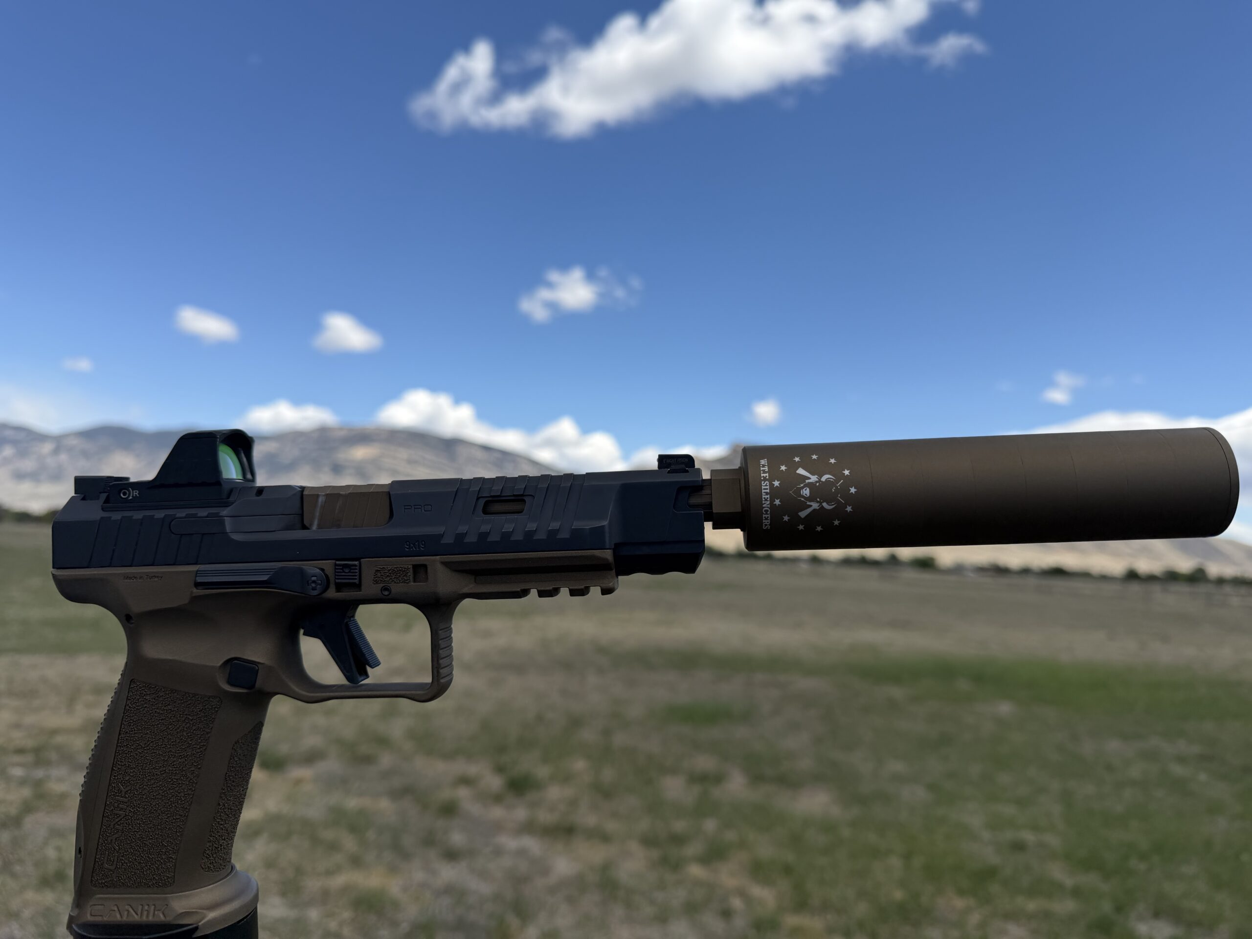Lightweight Modular 9mm Suppressor and a 9mm Canik Pistol